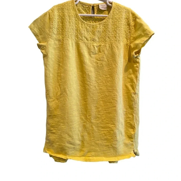 ZARA GIRLS YELLOW COTTON TOP SHIRT TSHIRT TEE SUMMER FALL CASUAL TOPS SIZE 13 14 - Picture 1 of 5